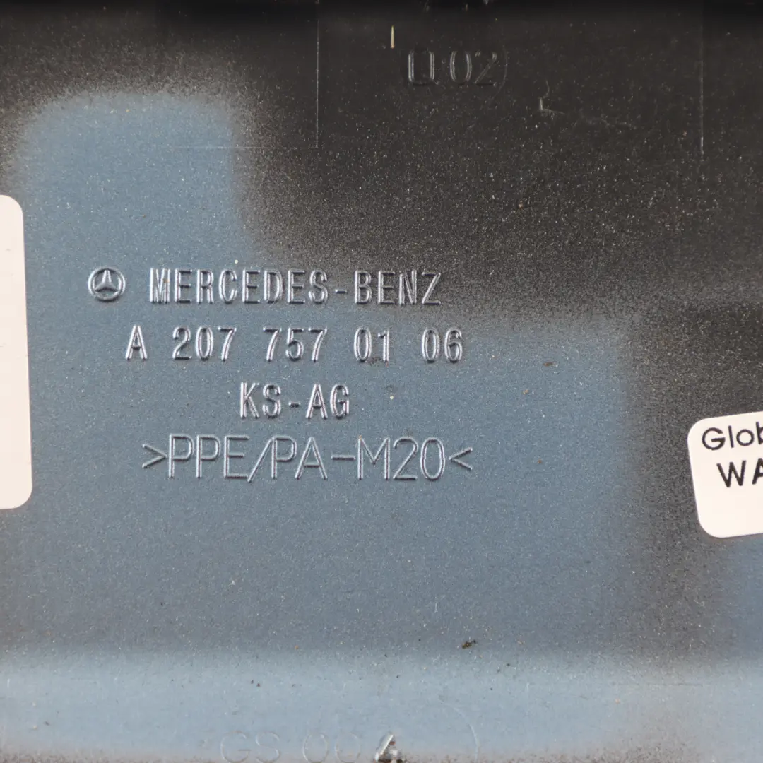 Mercedes W207 Fuel Filler Flap Cover Trim Indigolite Blue - 230 - SKU A2077570106-INB - Part number A2077570106