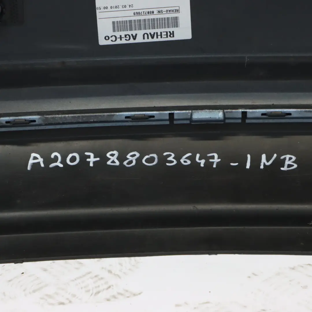 W207 Rear Bumper Trim Panel Covering Indigolite Blue Metallic - 230 to Mercedes with Part number A2078803647 Mercedes W207 Rear Bumper Trim Panel Covering Indigolite Blue Metallic - 230 - SKU A2078803647-INB - Part number A2078803647