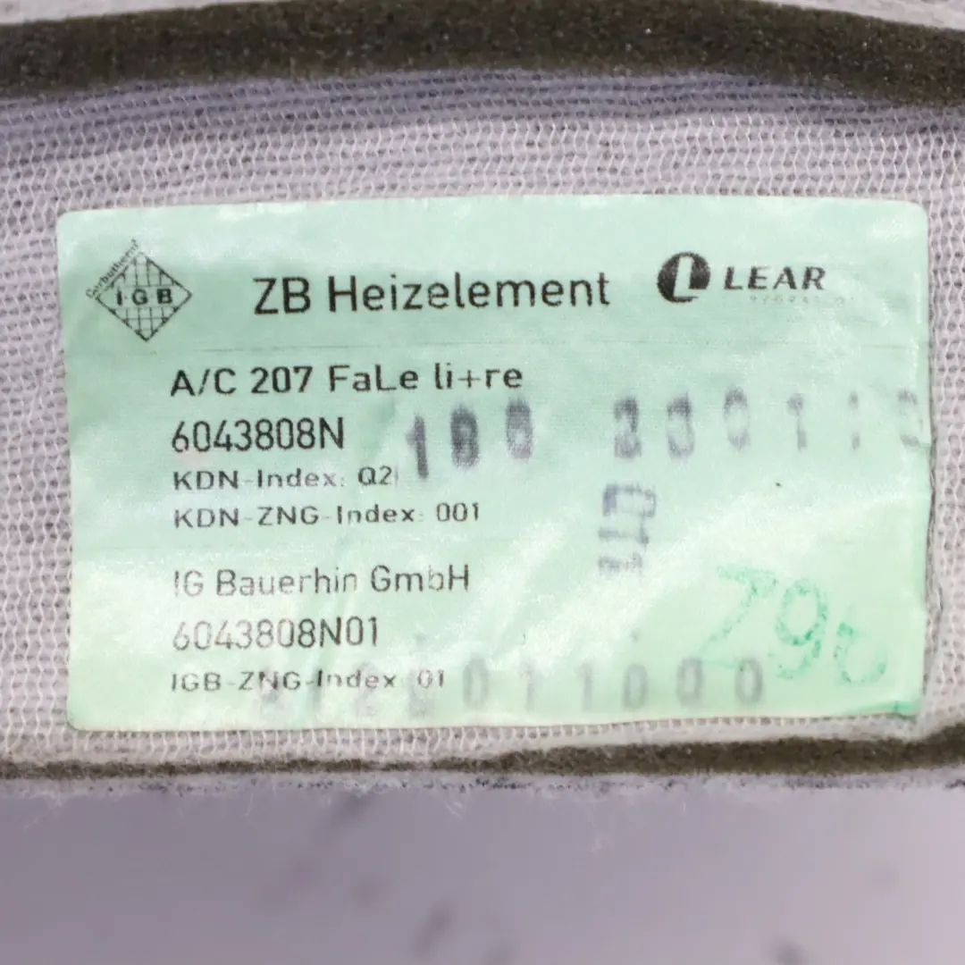 Mercedes C207 Seat Backrest Cover Leather Black Front Left N/S - SKU A2079101547-2 - Part number A2079101547