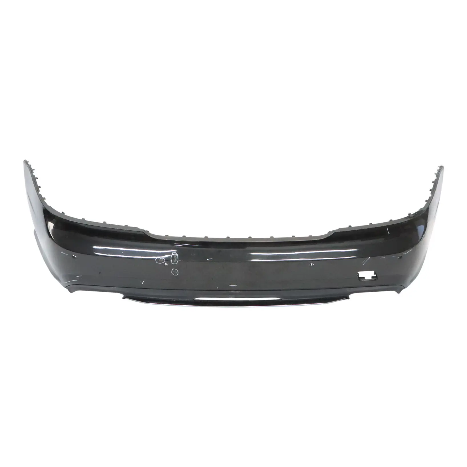 Mercedes W218 Bumper Rear Trim Panel Cover Obsidian Black Metallic - 197