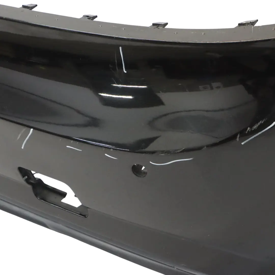 W218 Bumper Rear Trim Panel Cover Obsidian Black Metallic - 197 to Mercedes with Part number A2188850338 Mercedes W218 Bumper Rear Trim Panel Cover Obsidian Black Metallic - 197 - SKU A2188850338-OB - Part number A2188850338
