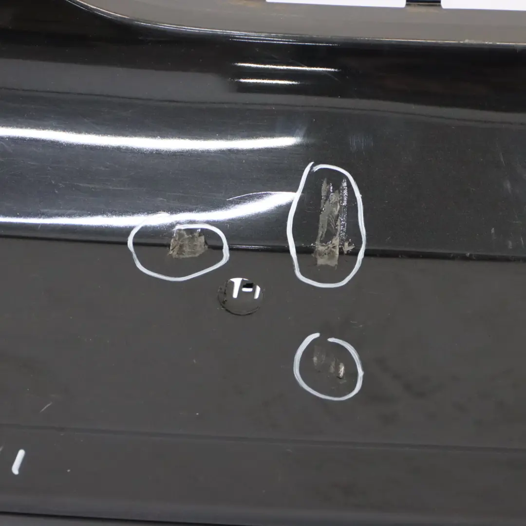 W218 Bumper Rear Trim Panel Cover Obsidian Black Metallic - 197 to Mercedes with Part number A2188850338 Mercedes W218 Bumper Rear Trim Panel Cover Obsidian Black Metallic - 197 - SKU A2188850338-OB - Part number A2188850338