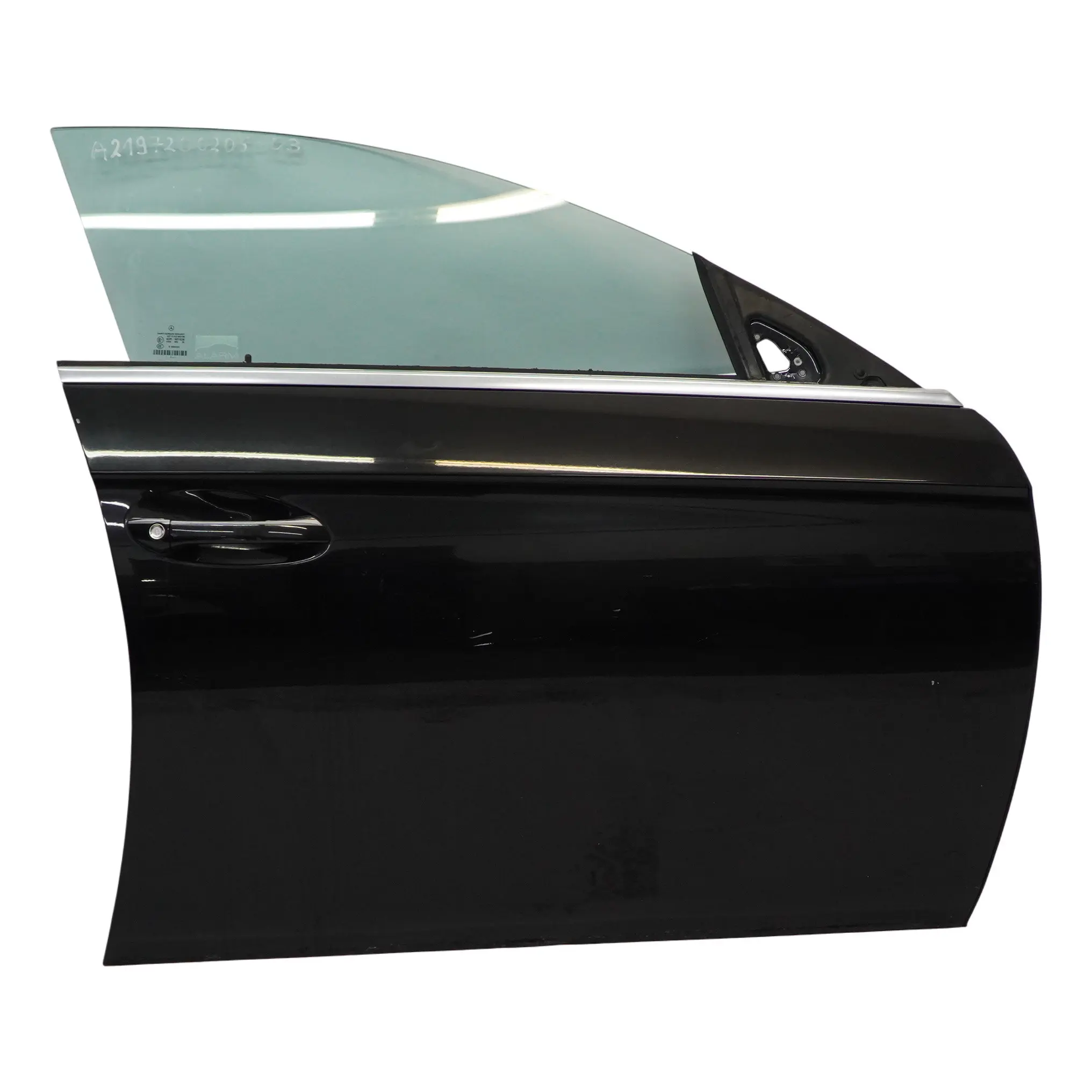 Mercedes W219 CLS Door Front Right O/S Obsidian Black Metallic - 197