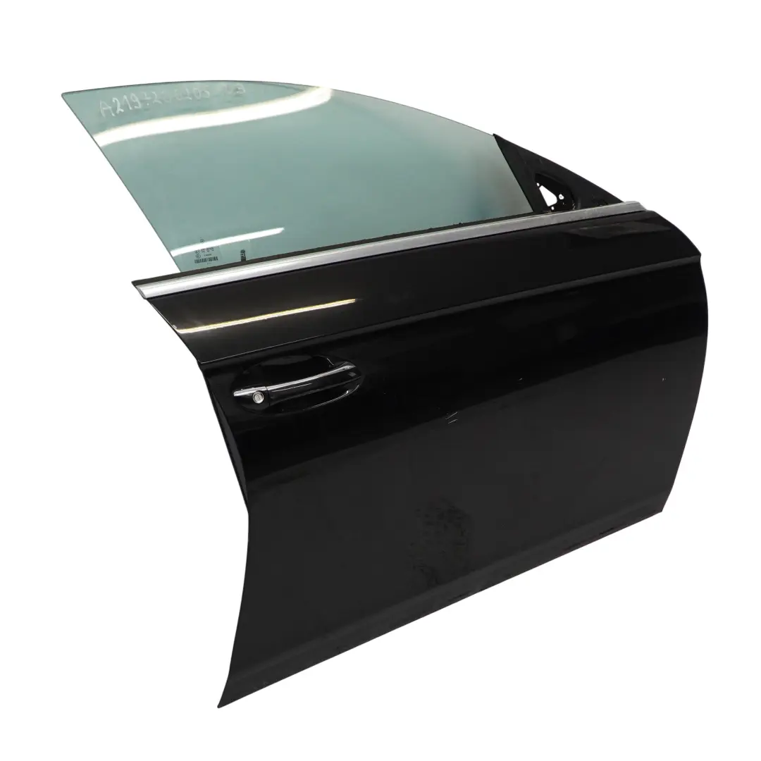 W219 CLS Puerta Delantera Derecha Negro Obsidiana Metalizado - 197 para Mercedes con número de pieza A2197200205 Mercedes W219 CLS Puerta Delantera Derecha Negro Obsidiana Metalizado - 197 - SKU A2197200205-OB - Número de pieza A2197200205