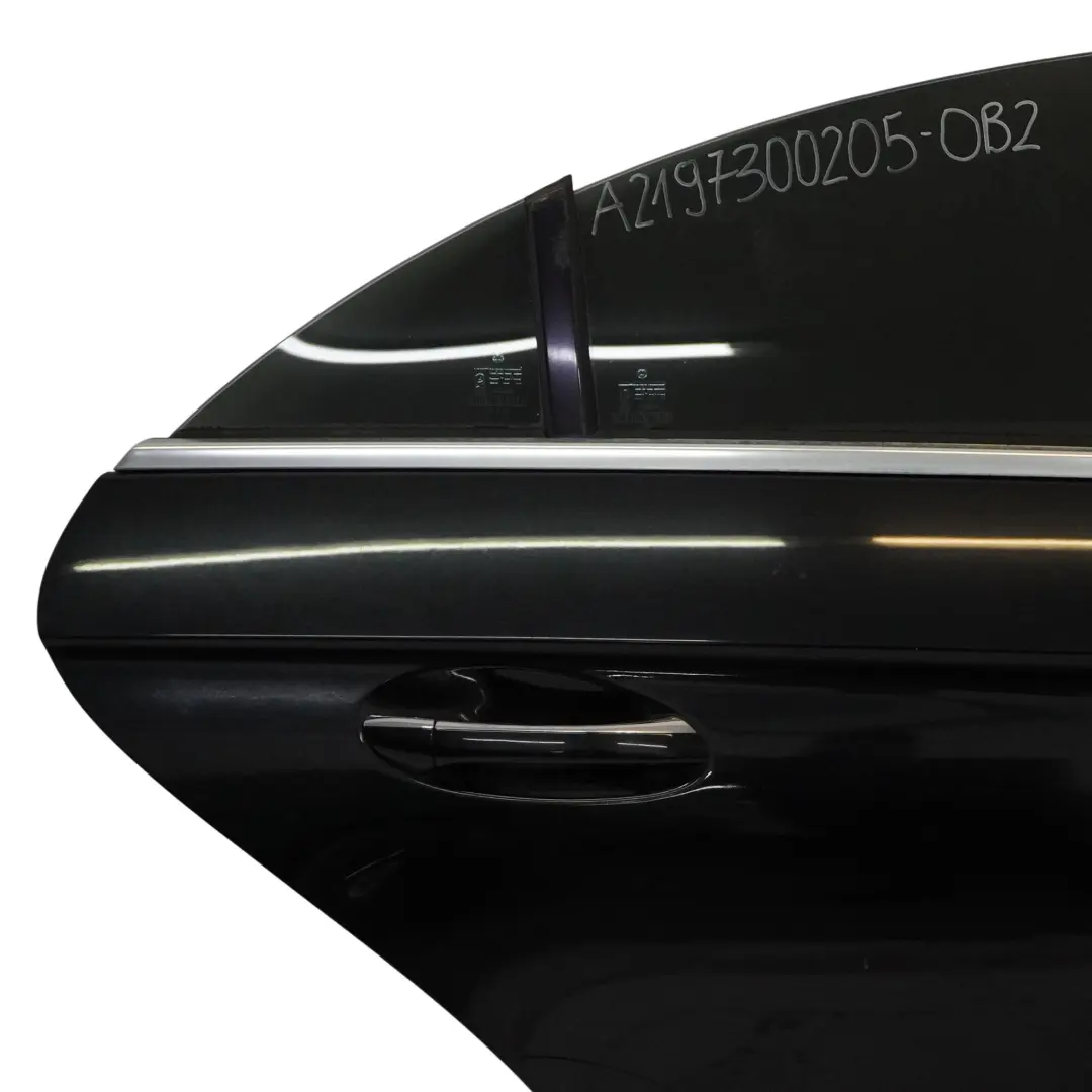 Mercedes W219 CLS Door Rear Right O/S Obsidian Black Metallic - 197 - SKU A2197300205-OB2 - Part number A2197300205