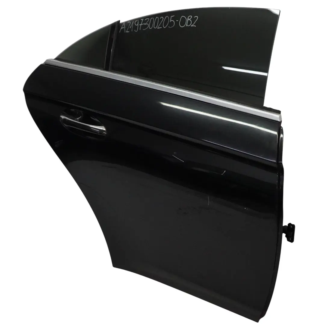 Mercedes W219 CLS Door Rear Right O/S Obsidian Black Metallic - 197 - SKU A2197300205-OB2 - Part number A2197300205