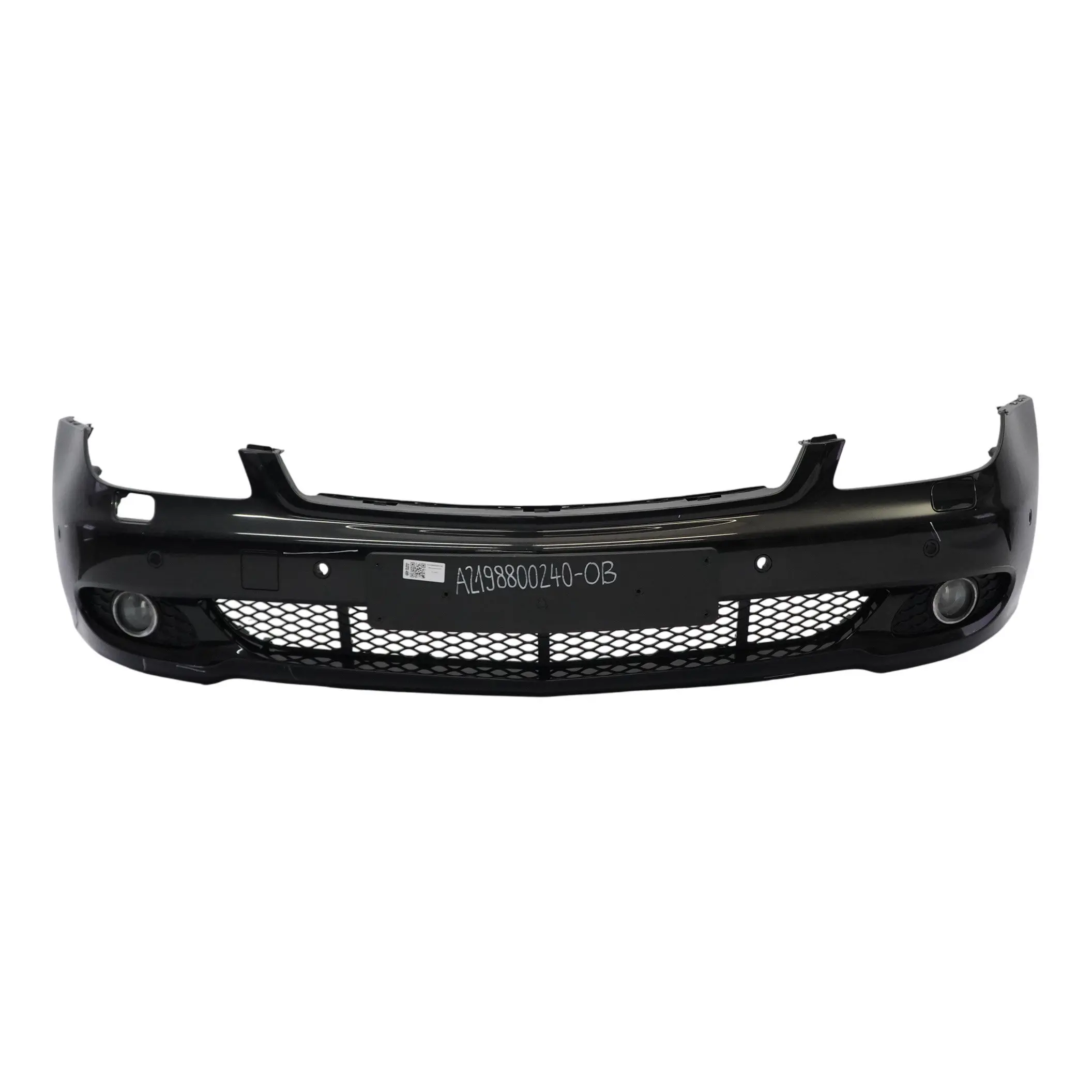 Mercedes CLS W219 Front Bumper Trim Panel Obsidian Black Metallic - 197