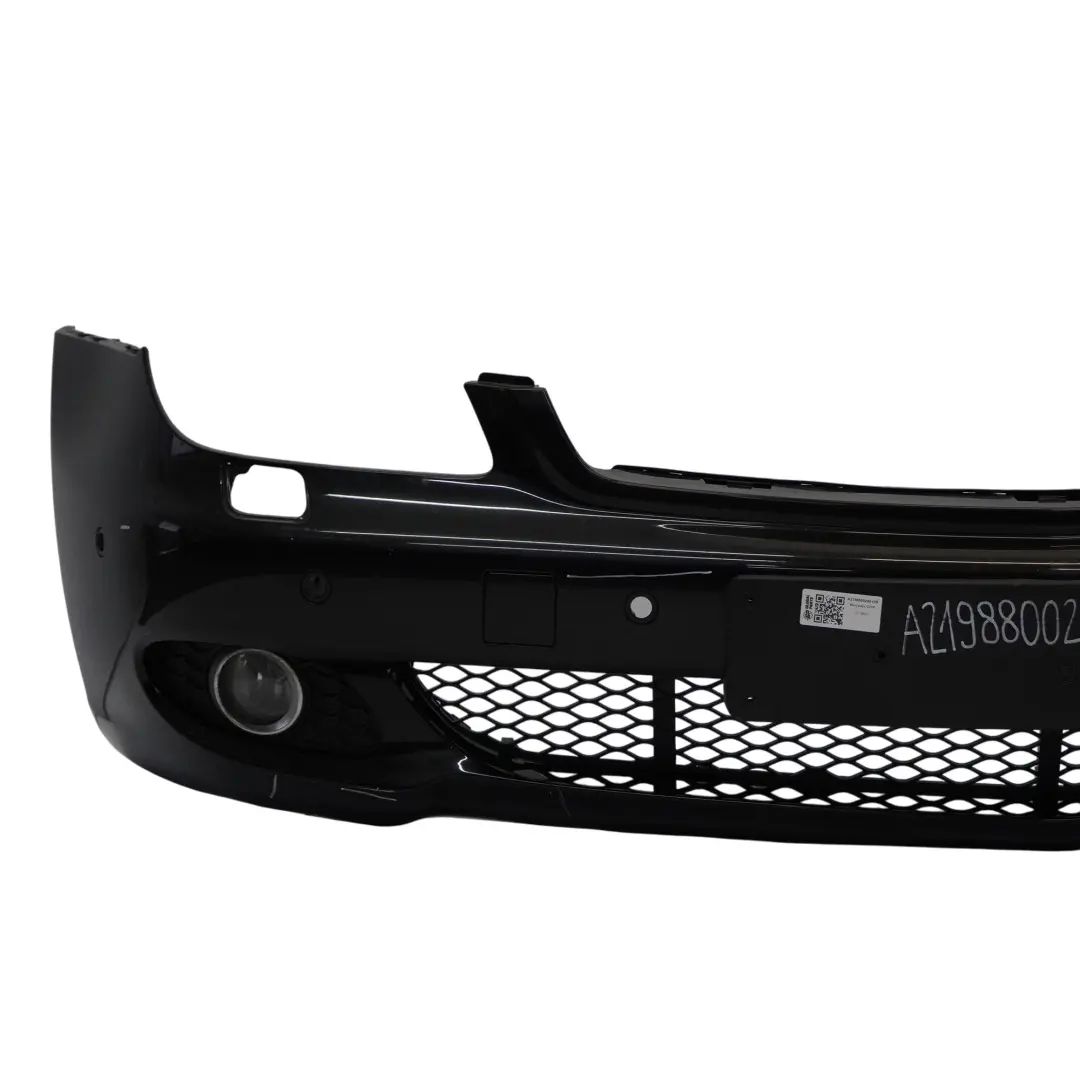 Mercedes CLS W219 Front Bumper Trim Panel Obsidian Black Metallic - 197 - SKU A2198800240-OB - Part number A2198800240