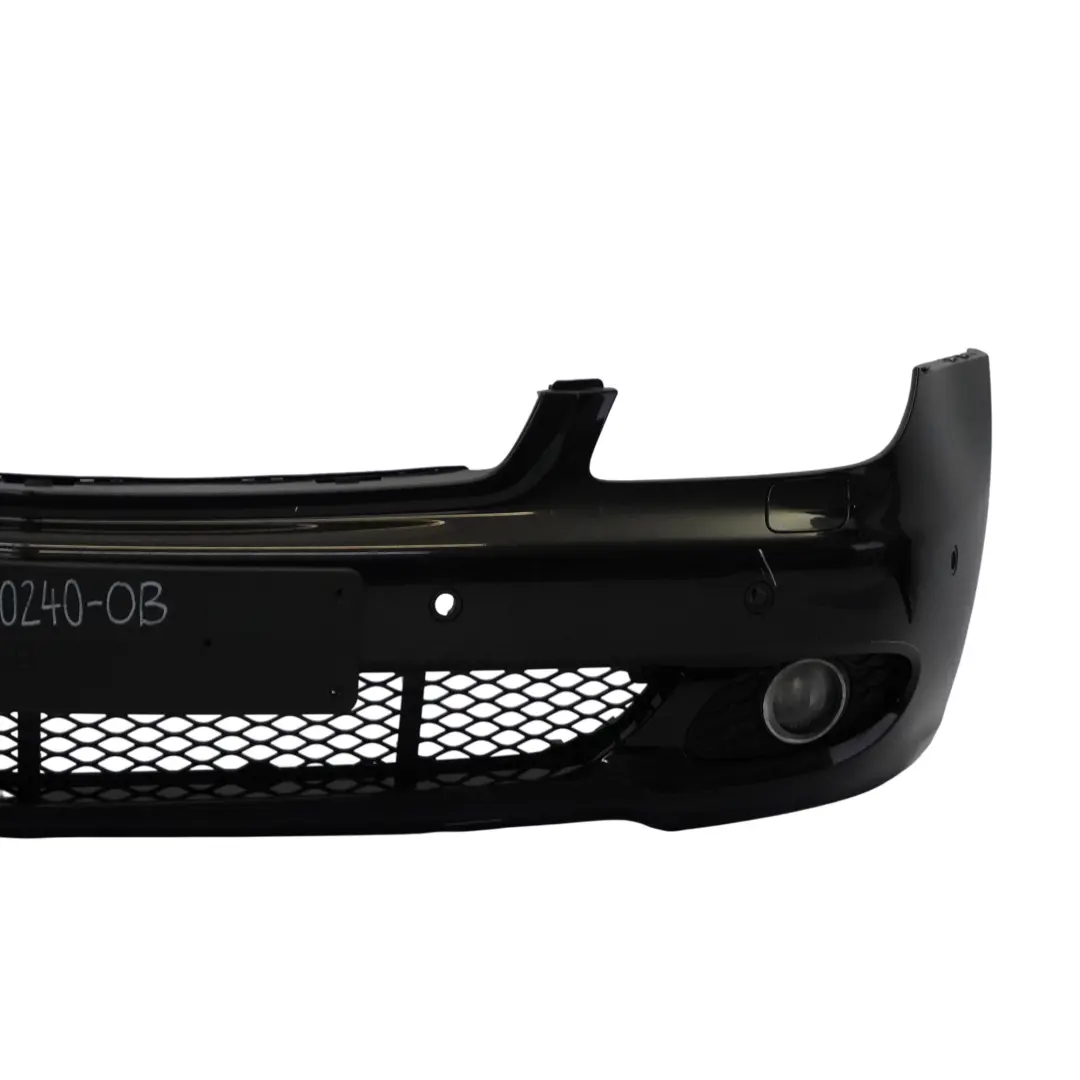 W219 Front Bumper Trim Panel Obsidian Black Metallic - 197 to Mercedes CLS with Part number A2198800240 Mercedes CLS W219 Front Bumper Trim Panel Obsidian Black Metallic - 197 - SKU A2198800240-OB - Part number A2198800240