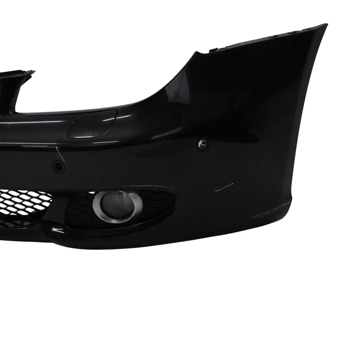 W219 Front Bumper Trim Panel Obsidian Black Metallic - 197 to Mercedes CLS with Part number A2198800240 Mercedes CLS W219 Front Bumper Trim Panel Obsidian Black Metallic - 197 - SKU A2198800240-OB - Part number A2198800240