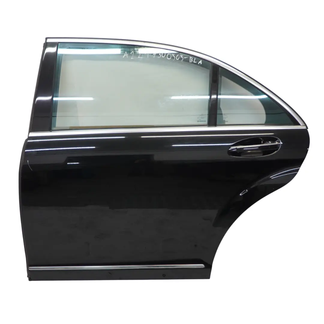 Mercedes W221 Lange Tür hinten links Türverkleidung Schwarz - 040 - SKU A2217300505-BLA - Teilenummer A2217300505