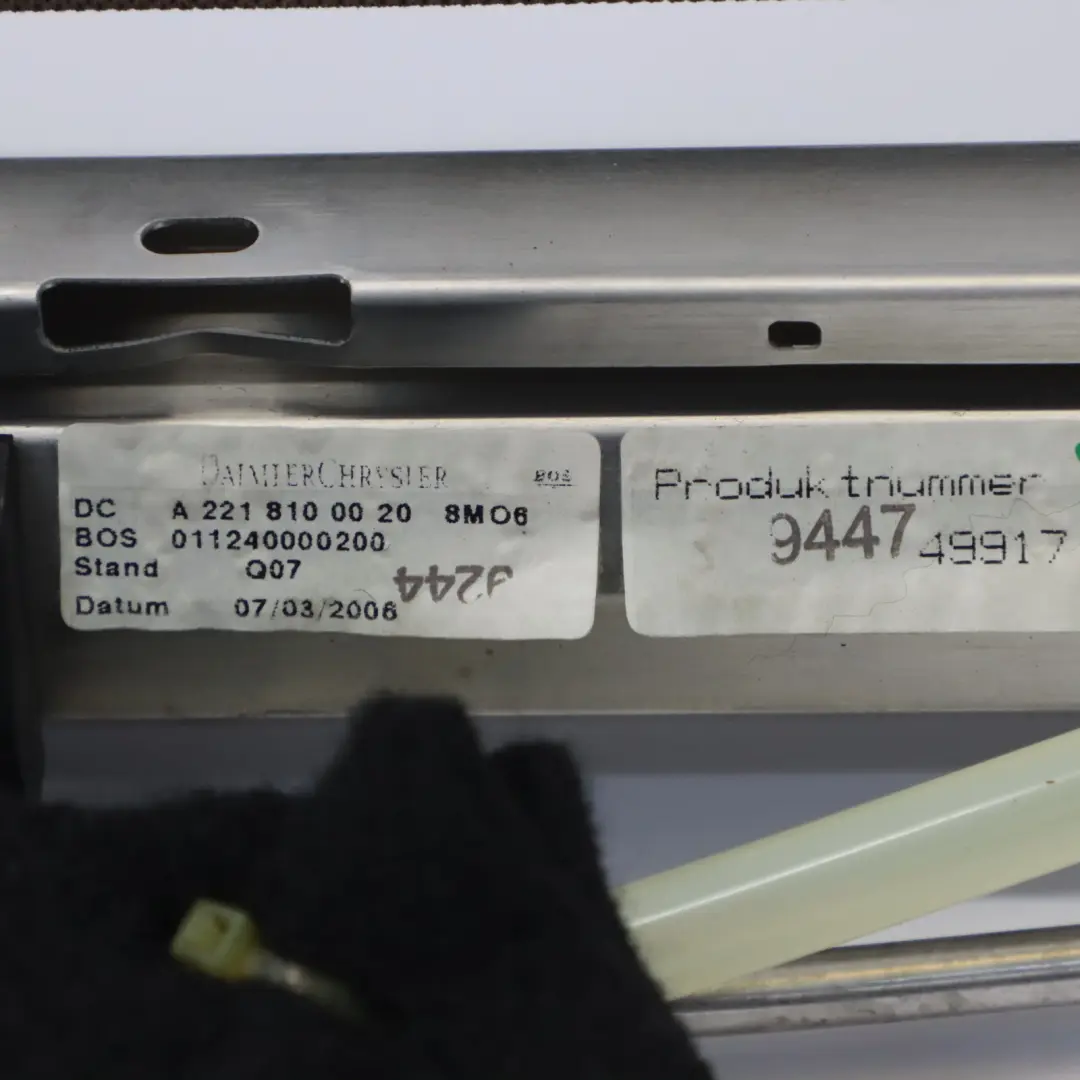 Koffer Raum Rollo Hinten Elektrisch Paketablage Schwarz für Mercedes W221 mit Teilenummer A2218102920 Mercedes W221 Koffer Raum Rollo Hinten Elektrisch Paketablage Schwarz - SKU A2218102920-1 - Teilenummer A2218102920