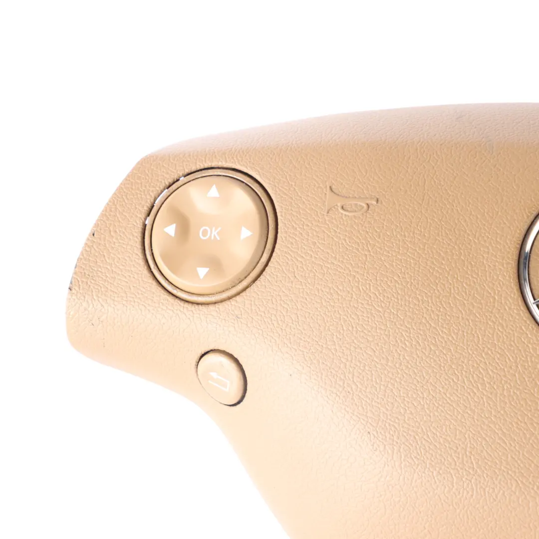 Mercedes W221 Steering Wheel Air Module Buttons Leather - SKU A2218600502-3 - Part number A2218600502