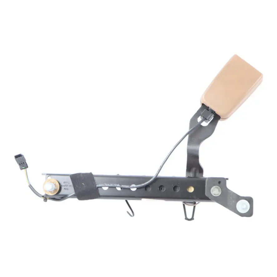 Belt Lock Buckle Rail Rear Left N/S to Mercedes W221 Seat with Part number A2218600569 Mercedes W221 Seat Belt Lock Buckle Rail Rear Left N/S - SKU A2218600569 - Part number A2218600569