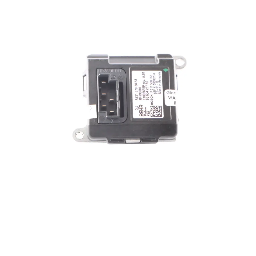Blower Motor Heater Fan Resistor Regulator to Mercedes W221 with Part number A2218703858 Mercedes W221 Blower Motor Heater Fan Resistor Regulator - SKU A2218703858-1 - Part number A2218703858
