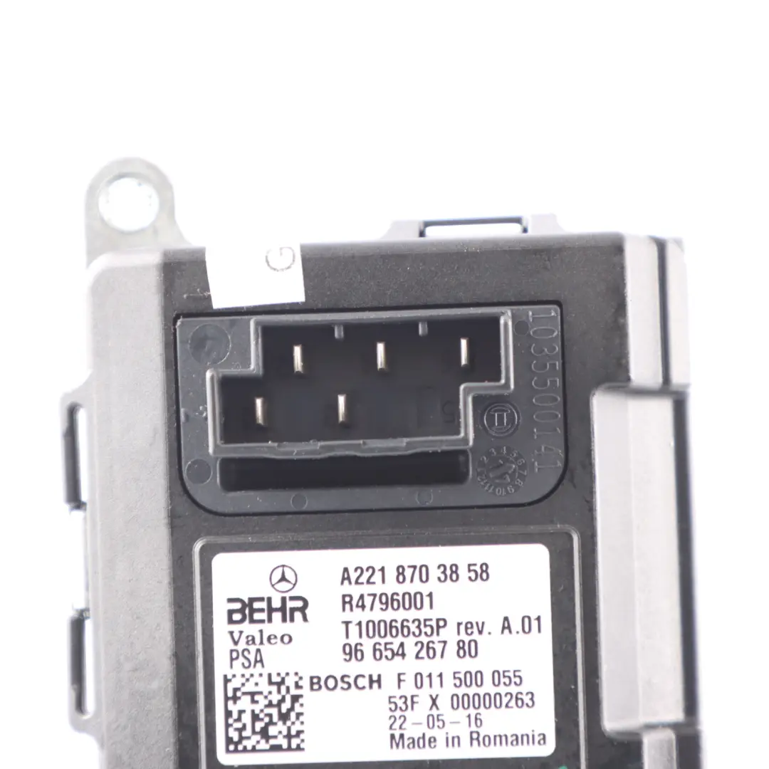 Blower Motor Heater Fan Resistor Regulator to Mercedes W221 with Part number A2218703858 Mercedes W221 Blower Motor Heater Fan Resistor Regulator - SKU A2218703858-1 - Part number A2218703858