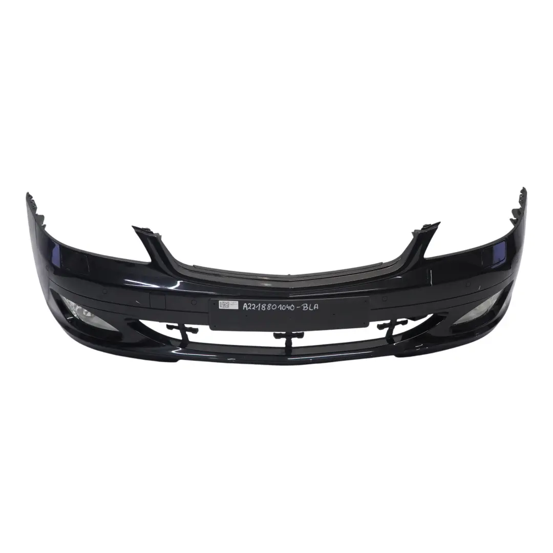 Mercedes W221 Front Bumper Trim Panel Cover Schwarz Black - 040 - SKU A2218801040-BLA - Part number A2218801040