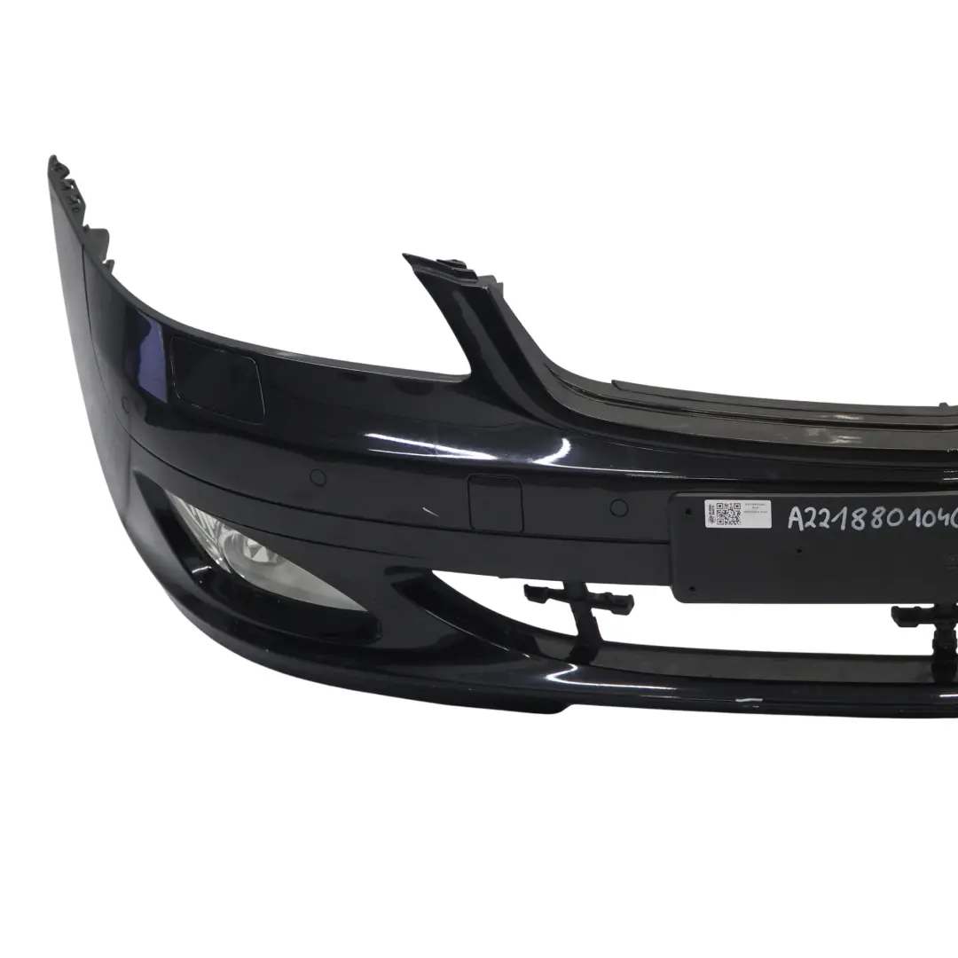 Mercedes W221 Przedni Zderzak Panel Osłonowy Schwarz Black - 040 - SKU A2218801040-BLA - Numer Części A2218801040