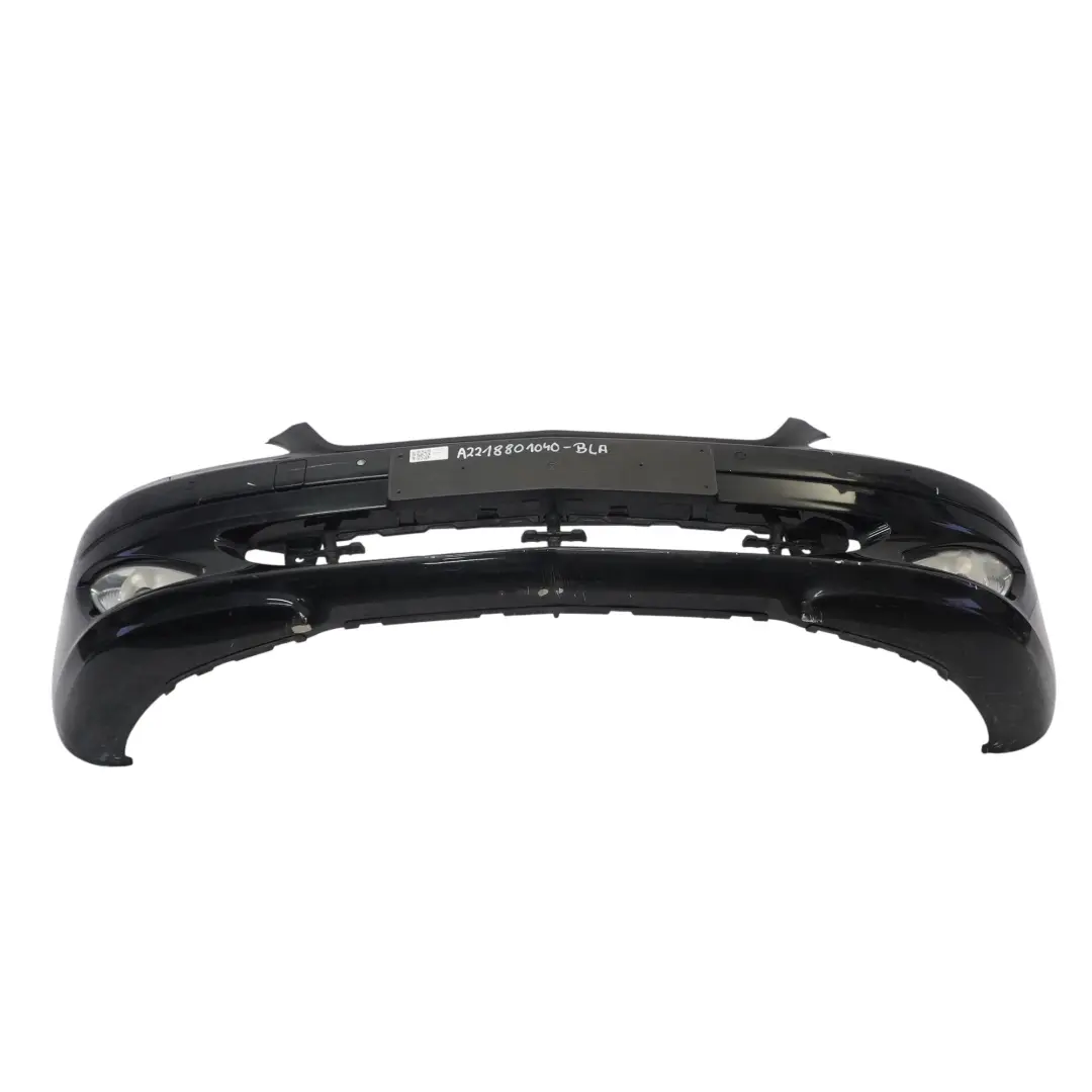 Mercedes W221 Front Bumper Trim Panel Cover Schwarz Black - 040 - SKU A2218801040-BLA - Part number A2218801040