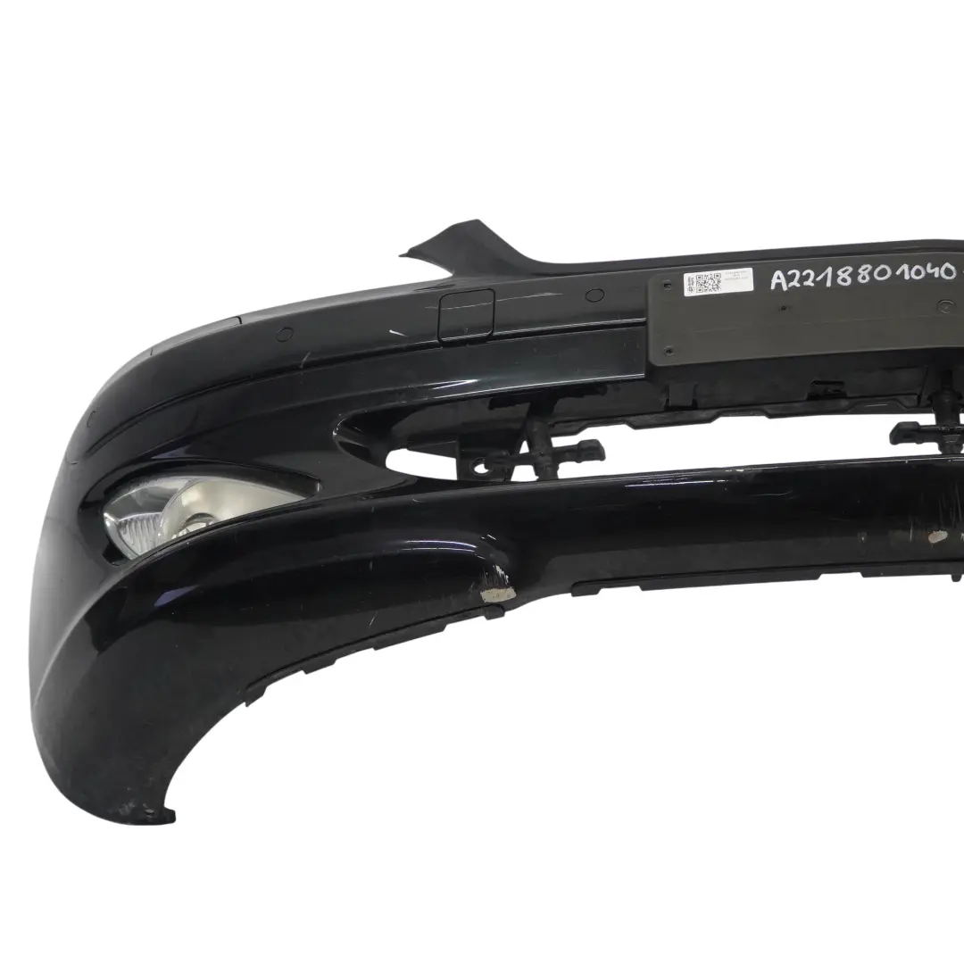 Mercedes W221 Front Bumper Trim Panel Cover Schwarz Black - 040 - SKU A2218801040-BLA - Part number A2218801040