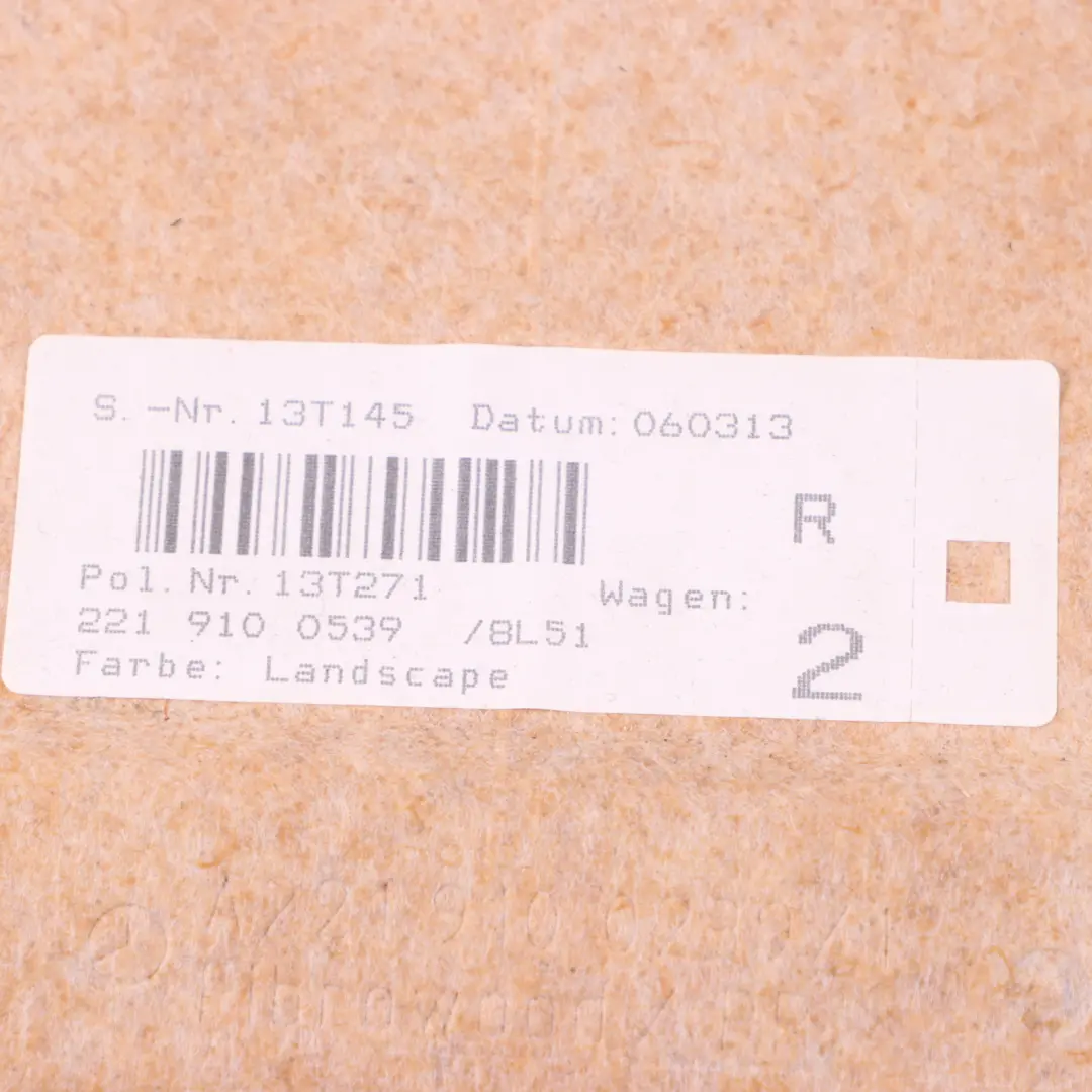 Siège Avant Dossier Arrière Garniture Gauche Droite pour Mercedes W221 à propos du numéro de pièce A2219100539 Mercedes W221 Siège Avant Dossier Arrière Garniture Gauche Droite - SKU A2219100539-2 - Numéro de pièce A2219100539