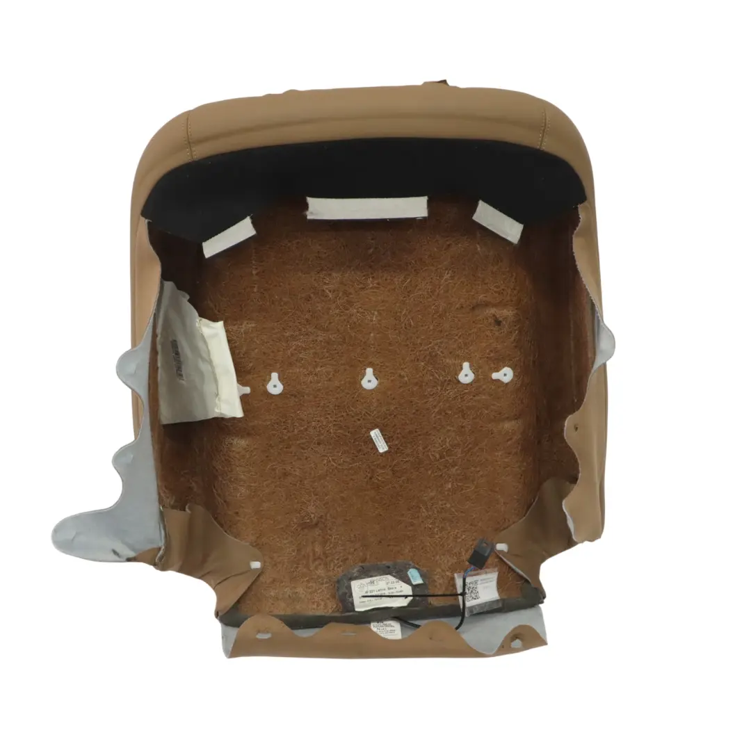 Mercedes W221 Schienale del sedile anteriore sinistro in pelle Designo Sand - SKU A2219101347-1 - Numero di parte A2219101347