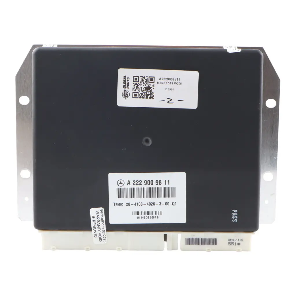 Mercedes W205 W222 Módulo Suspensión Neumática Unidad Control ECU A2229009811