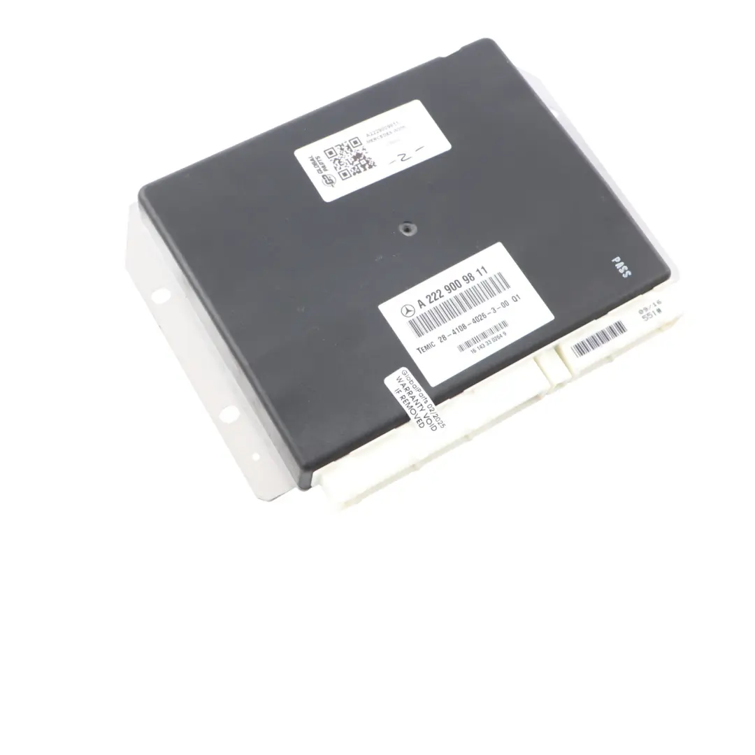 Suspension Module Control Unit ECU to Mercedes W205 W222 Air with Part number A2229009811 Mercedes W205 W222 Air Suspension Module Control Unit ECU - SKU A2229009811 - Part number A2229009811