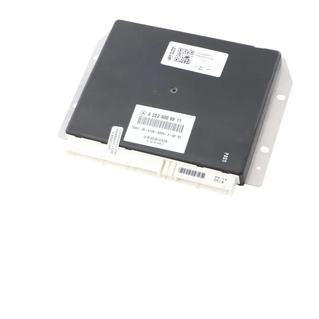 Suspension Module Control Unit ECU to Mercedes W205 W222 Air with Part number A2229009811 Mercedes W205 W222 Air Suspension Module Control Unit ECU - SKU A2229009811 - Part number A2229009811