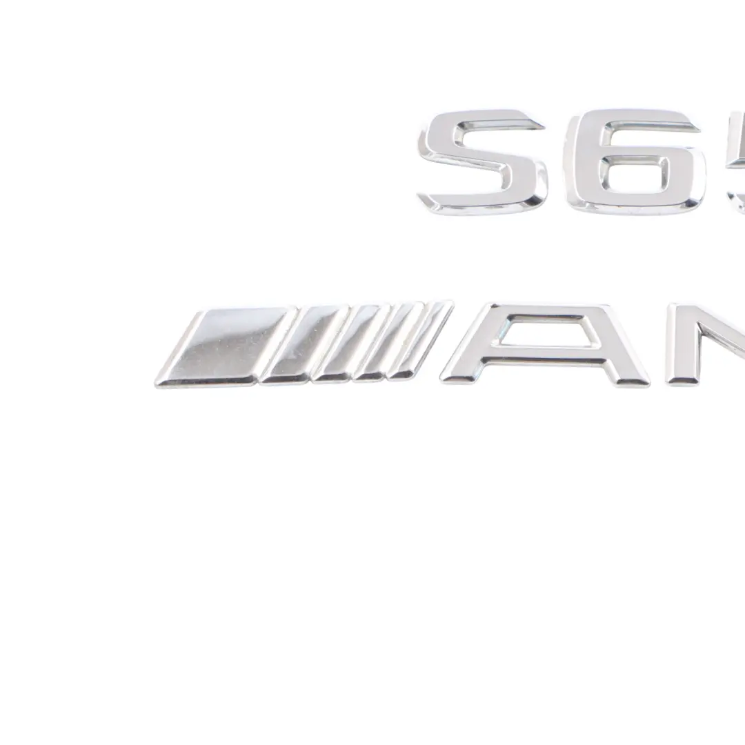Boot Tailgate Emblem Lettering S65 AMG Chrome to Mercedes W221 Rear with Part number A2308170915 Mercedes W221 Rear Boot Tailgate Emblem Lettering S65 AMG Chrome - SKU A2308170915 - Part number A2308170915