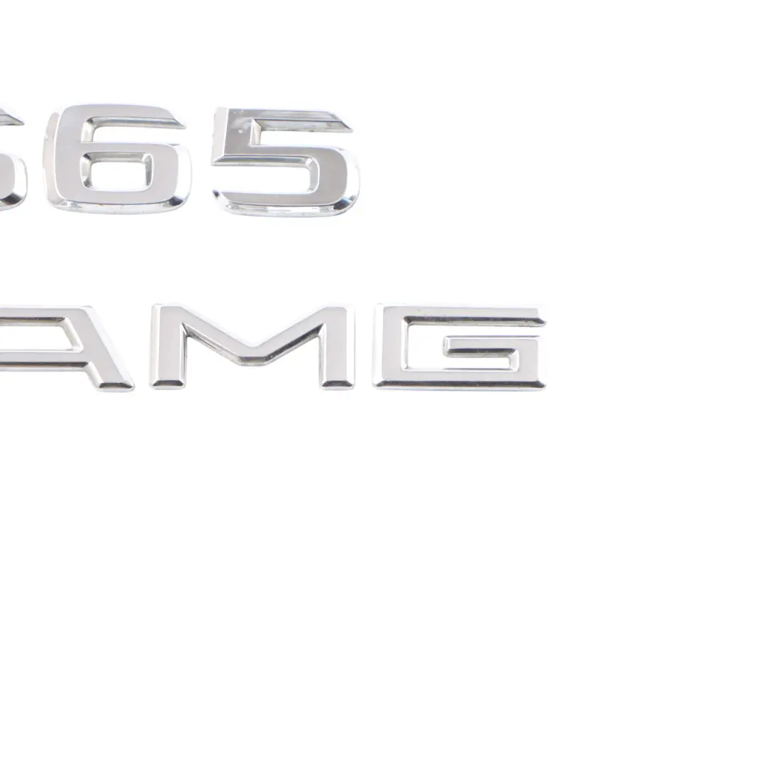 Boot Tailgate Emblem Lettering S65 AMG Chrome to Mercedes W221 Rear with Part number A2308170915 Mercedes W221 Rear Boot Tailgate Emblem Lettering S65 AMG Chrome - SKU A2308170915 - Part number A2308170915