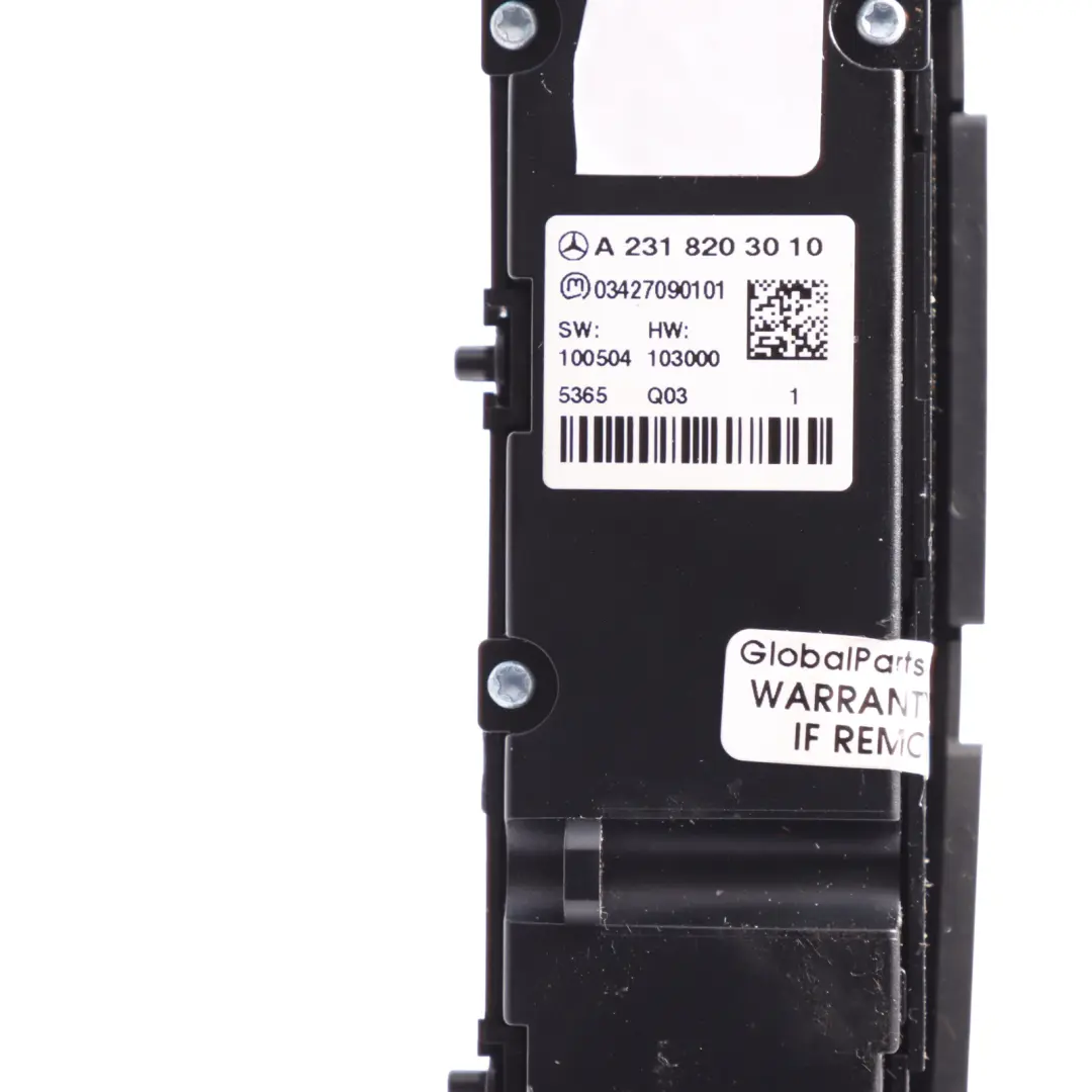 PDC ESP Heated Seat Hazard Triangle Switch Block Panel to Mercedes R231 with Part number A2318203010 Mercedes R231 PDC ESP Heated Seat Hazard Triangle Switch Block Panel - SKU A2318203010 - Part number A2318203010