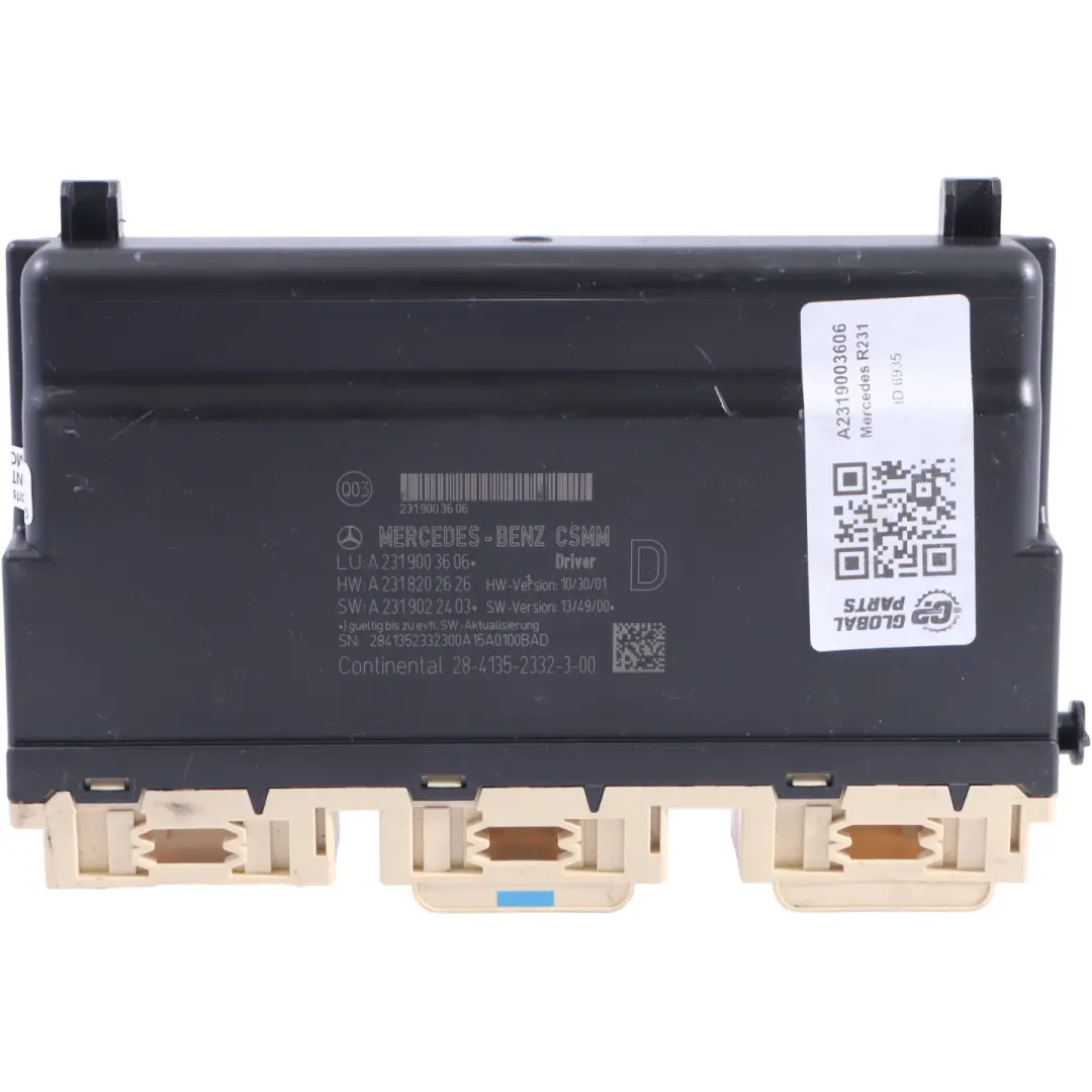 Sitzsteuergerät Modul Treiber für Mercedes R231 mit Teilenummer A2319003606 Mercedes R231 Sitzsteuergerät Modul Treiber - SKU A2319003606 - Teilenummer A2319003606