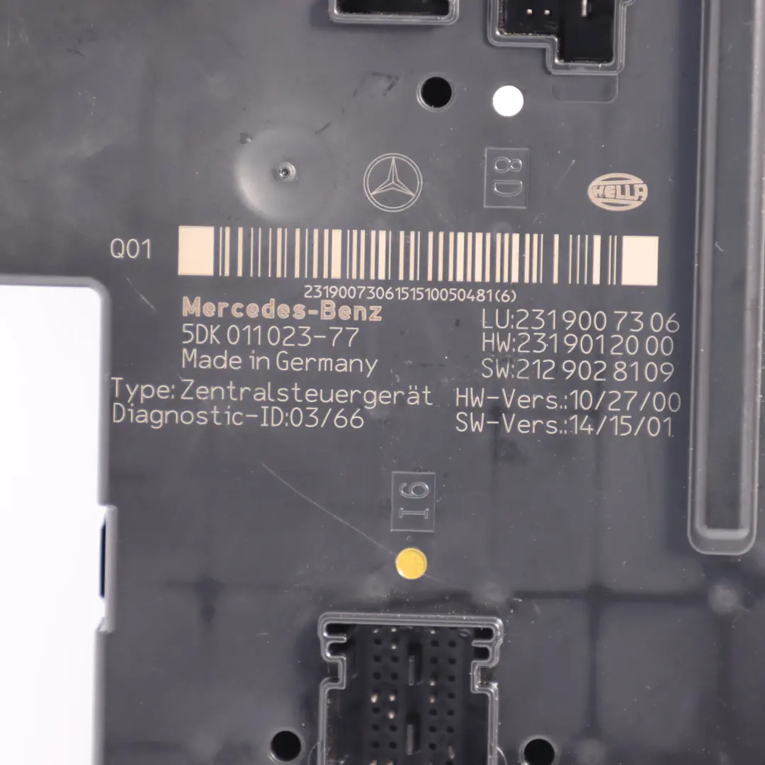 SAM Module Control Unit Fuse Relay Box Rear to Mercedes R231 with Part number A2319007306 Mercedes R231 SAM Module Control Unit Fuse Relay Box Rear - SKU A2319007306-1 - Part number A2319007306