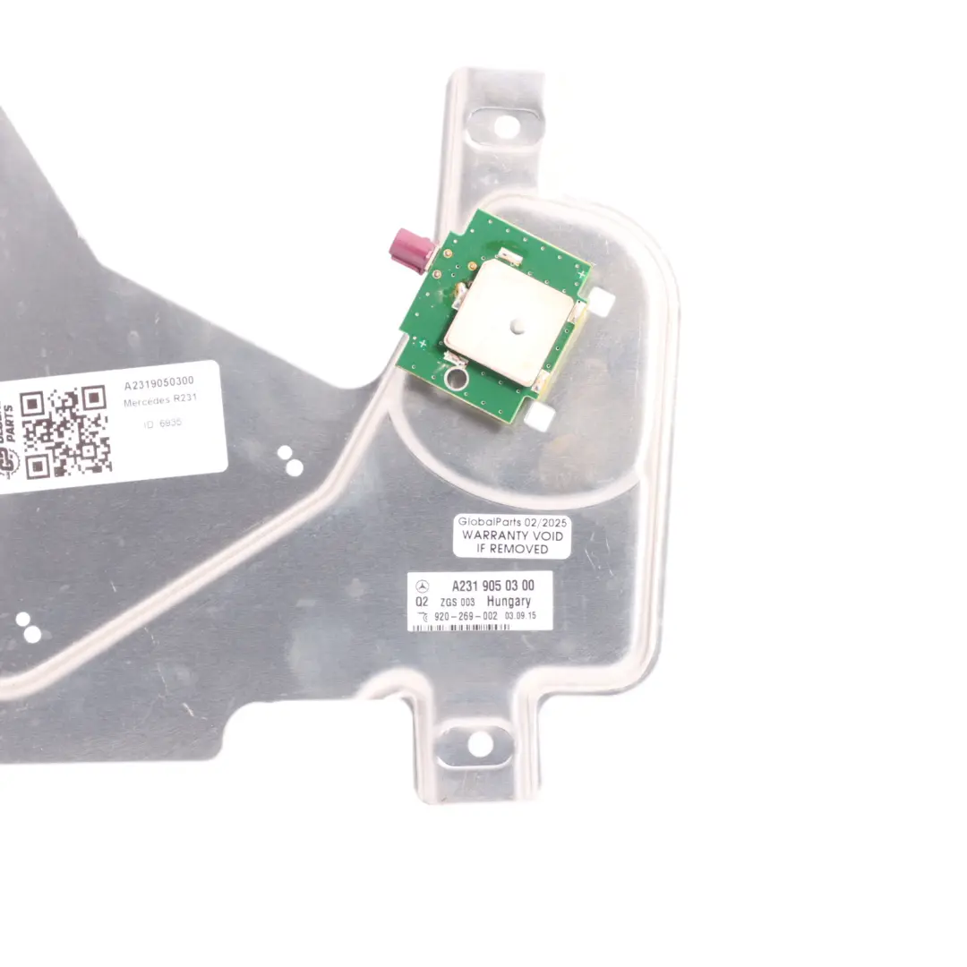 GPS Navigation System Antenna to Mercedes R231 with Part number A2319050300 Mercedes R231 GPS Navigation System Antenna - SKU A2319050300 - Part number A2319050300