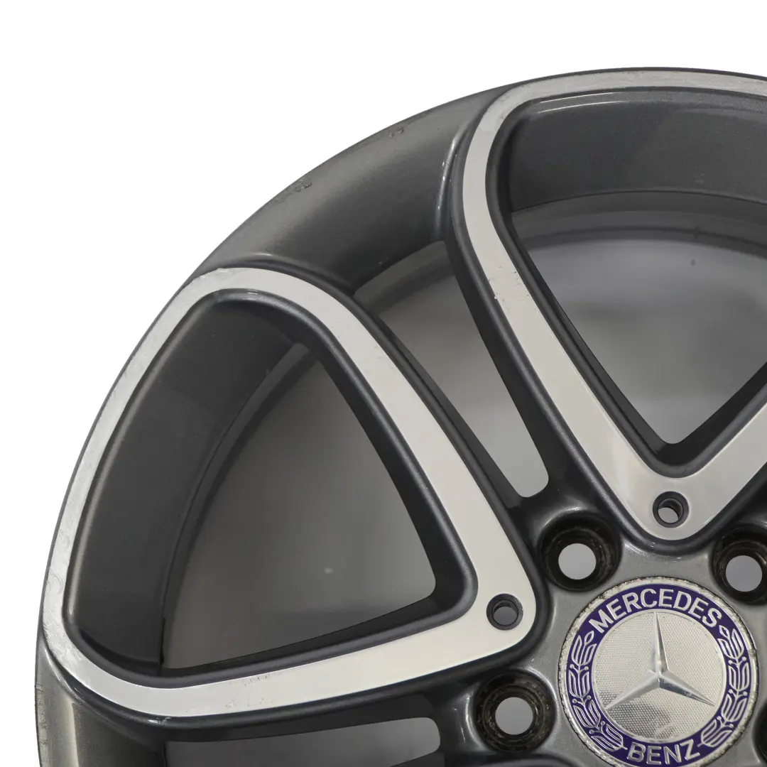 Mercedes W176 Wheel Alloy Rim 17" 5 Double Spoke ET:52.5 7.5J - SKU A2464010302-1 - Part number A2464010302