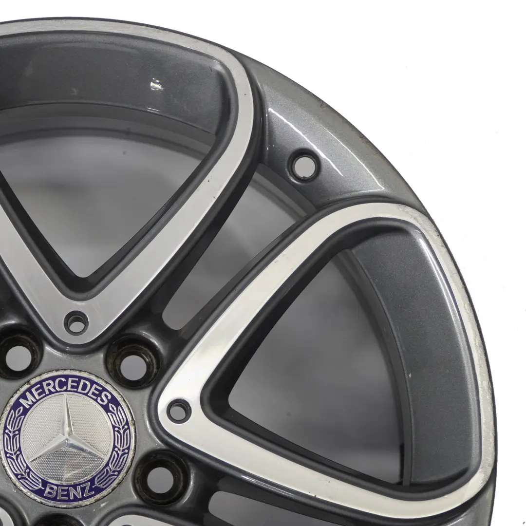 Mercedes W176 Wheel Alloy Rim 17" 5 Double Spoke ET:52.5 7.5J - SKU A2464010302-1 - Part number A2464010302