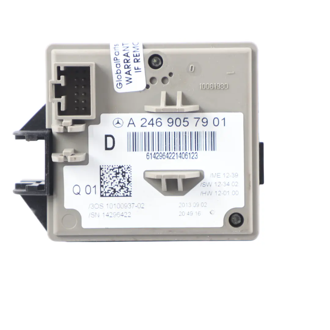 Ignition Key Switch Control Module Unit ECU to Mercedes W176 with Part number A2469057901 Mercedes W176 Ignition Key Switch Control Module Unit ECU - SKU A2469057901 - Part number A2469057901