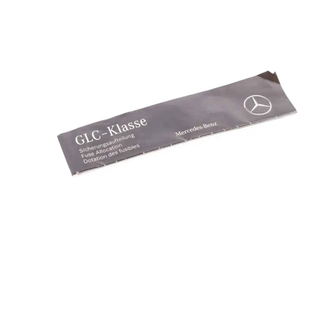 Mercedes C253 Fuse Box Grouping Fuse Placement Map Card Diagram - SKU A2535848913 - Part number A2535848913