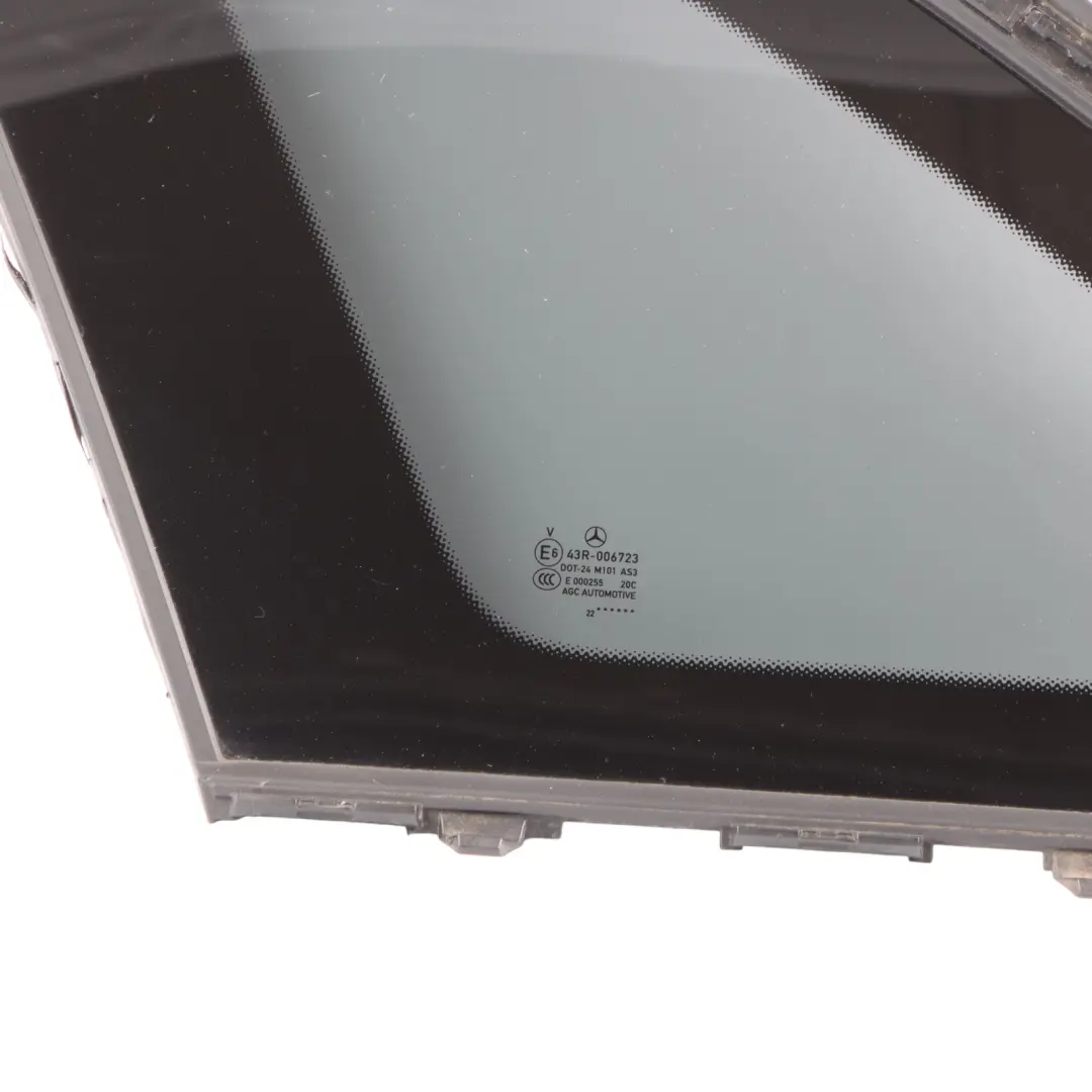 Triangular Quarter Side Window Glass Left N/S AS3 to Mercedes X253 Rear with Part number A2536703501 Mercedes X253 Rear Triangular Quarter Side Window Glass Left N/S AS3 - SKU A2536703501 - Part number A2536703501