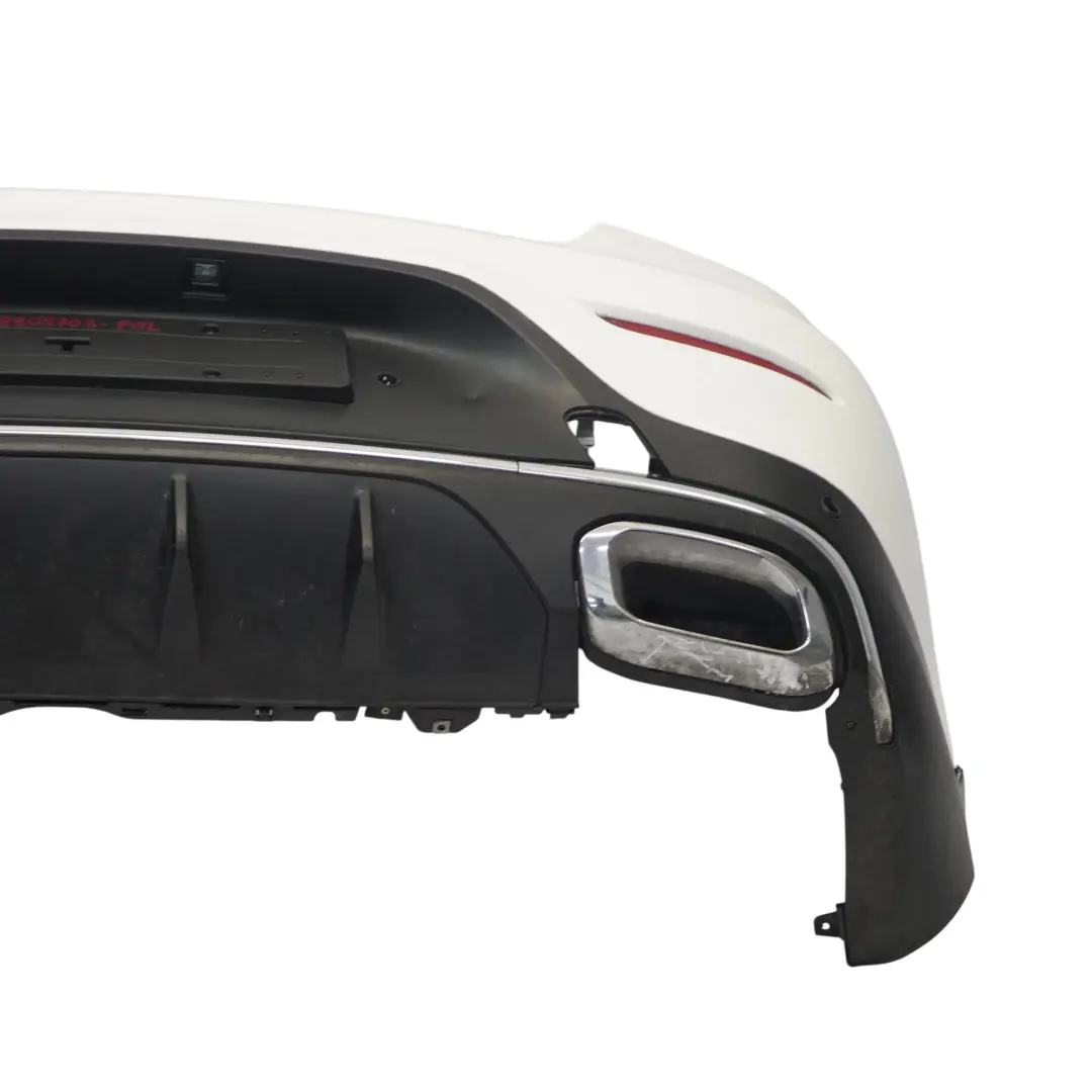 Bumper Trim Panel AMG Covering Polar White - 149 to Mercedes C253 Rear with Part number A2538805703 Mercedes C253 Rear Bumper Trim Panel AMG Covering Polar White - 149 - SKU A2538805703-POL - Part number A2538805703
