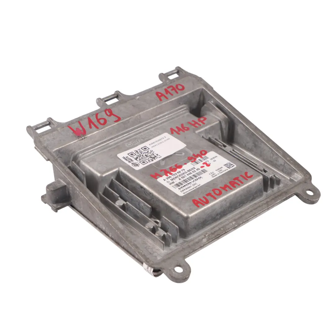 A170 M166.940 116HP Motor Módulo Unidad ECU Automático para Mercedes W169 con número de pieza A2661536679 Mercedes W169 A170 M166.940 116HP Motor Módulo Unidad ECU Automático - SKU A2661536679-2 - Número de pieza A2661536679