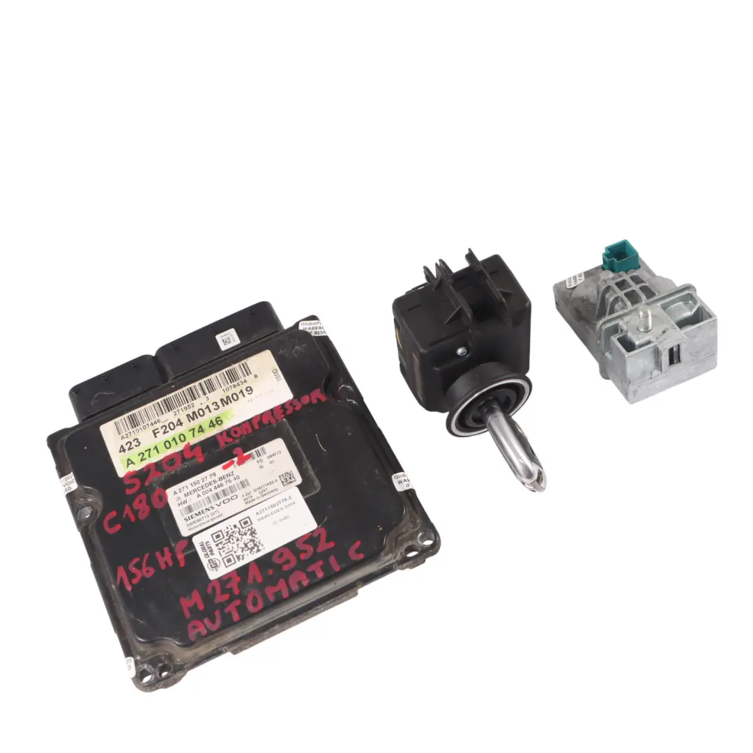 Mercedes W204 C180 156HP Kompressor M271.952 Engine ECU Kit Key - SKU A2711502779-2 - Part number A2711502779