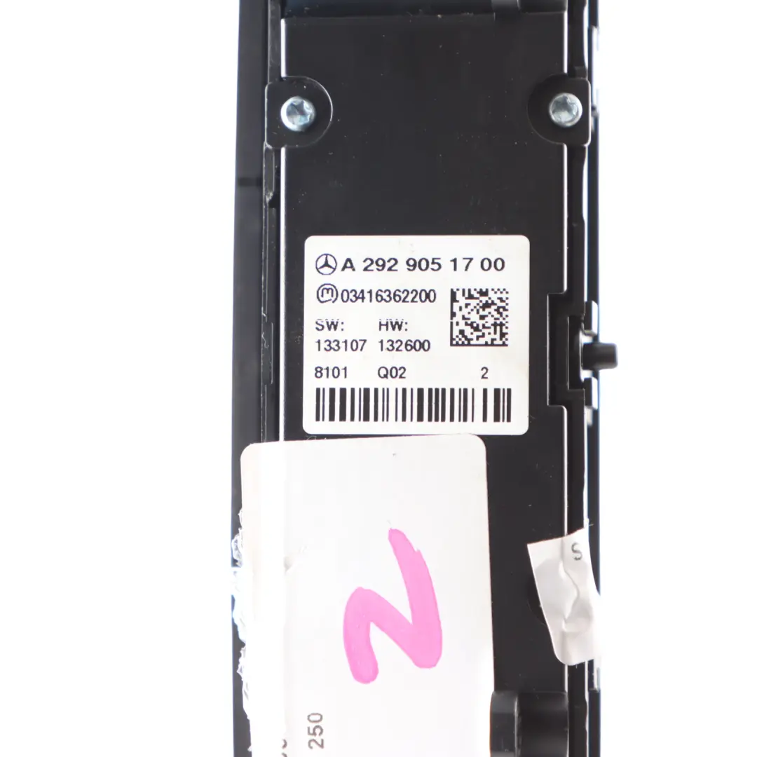 Dashboard Mitte Gefahren Schalter Bedienfeld für Mercedes W166 C292 mit Teilenummer A2929051700 Mercedes W166 C292 Dashboard Mitte Gefahren Schalter Bedienfeld - SKU A2929051700 - Teilenummer A2929051700