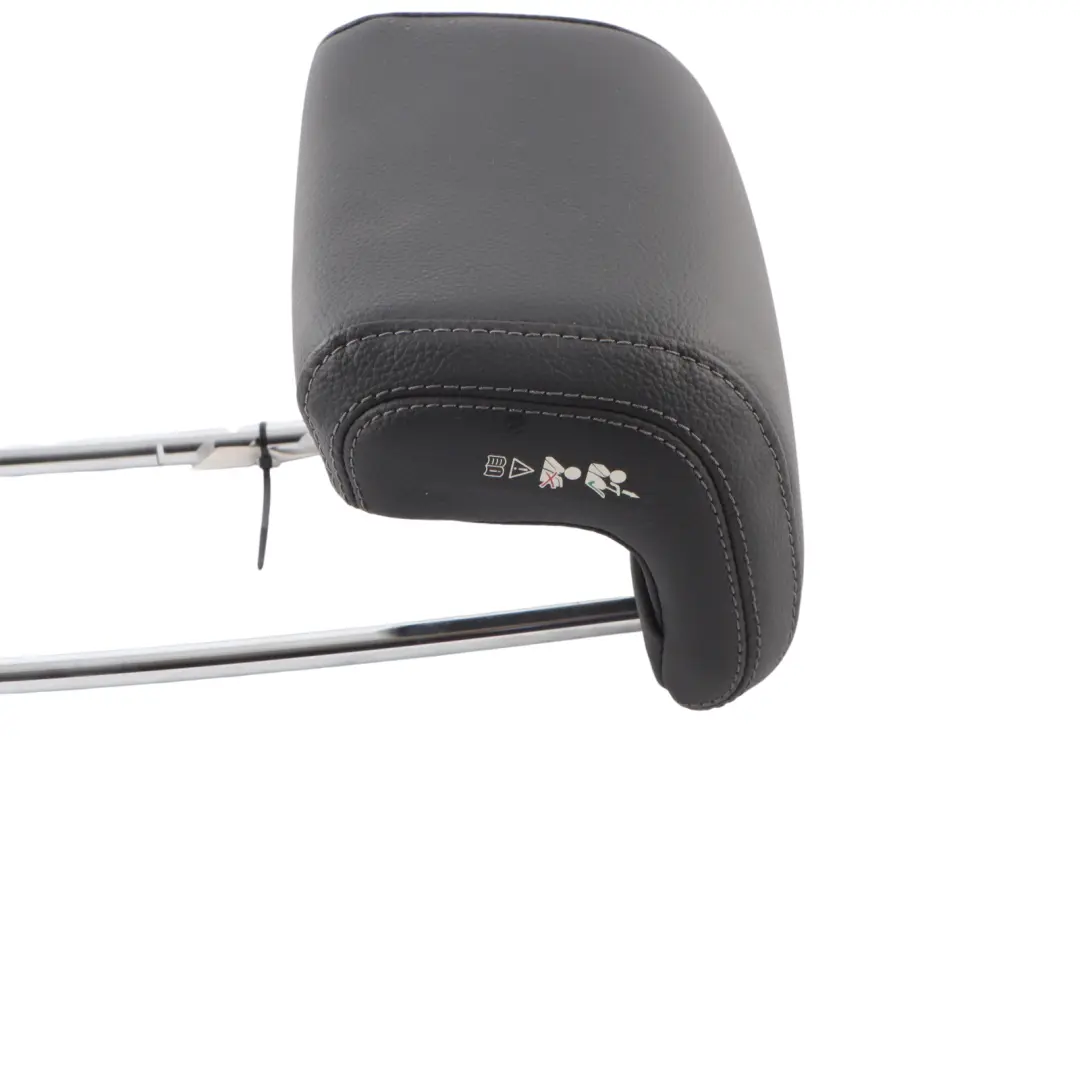 Mercedes W166 Rear Headrest Cover Imitation Leather Black Center - SKU A2929702550 - Part number A2929702550