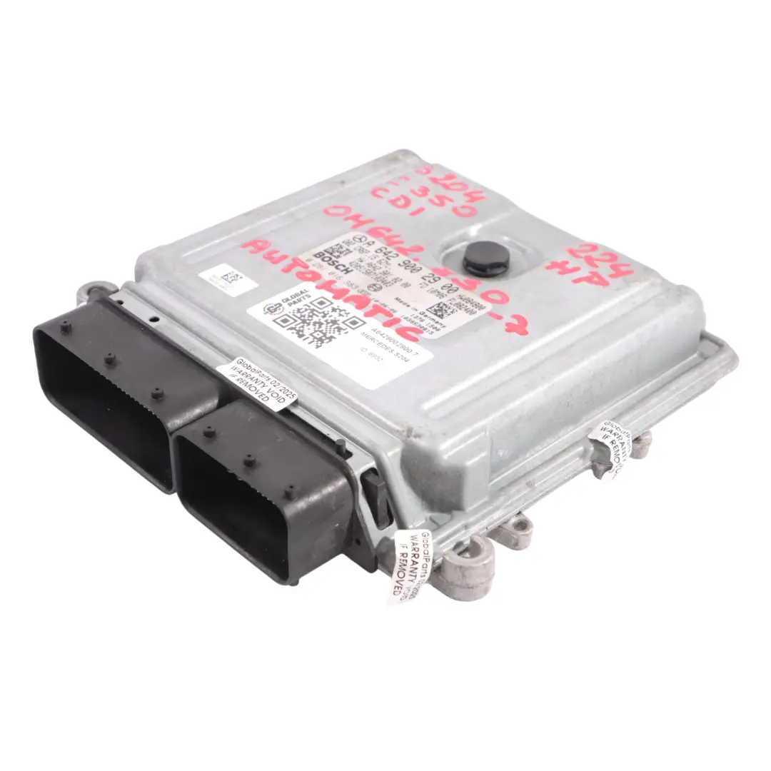 Mercedes W204 C350 CDI OM642.830 Engine Module ECU Kit Key + Lock - SKU A6429002900-7 - Part number A6429002900