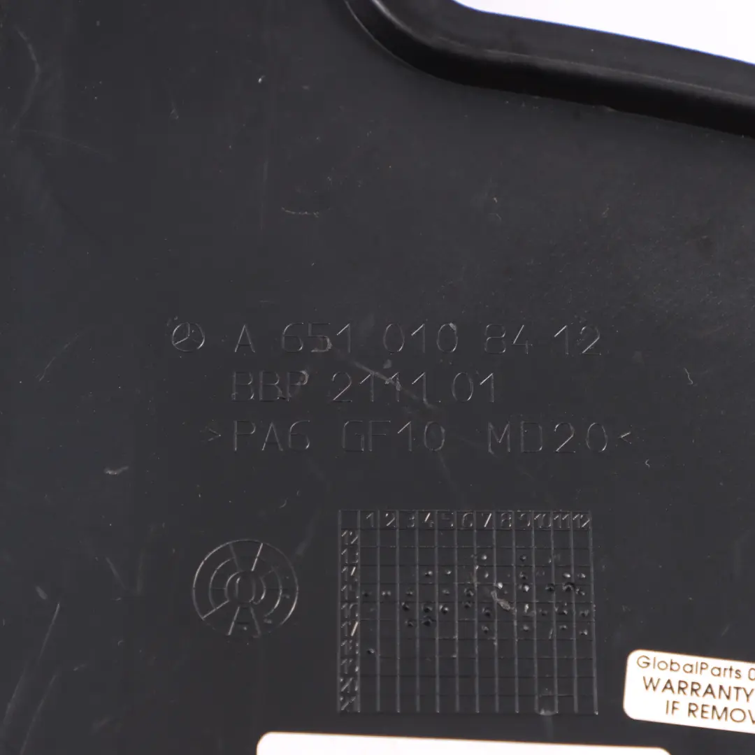 Mercedes W166 OM651 Diesel Engine Trim Cover Panel - SKU A6510108412-2 - Part number A6510108412