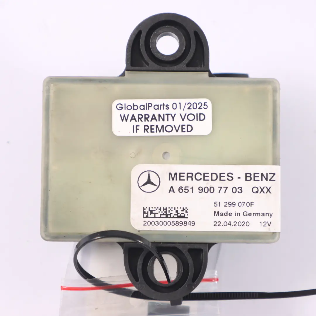 Mercedes W906 Glow Plug Relay Module Unit - SKU A6519007703 - Part number A6519007703