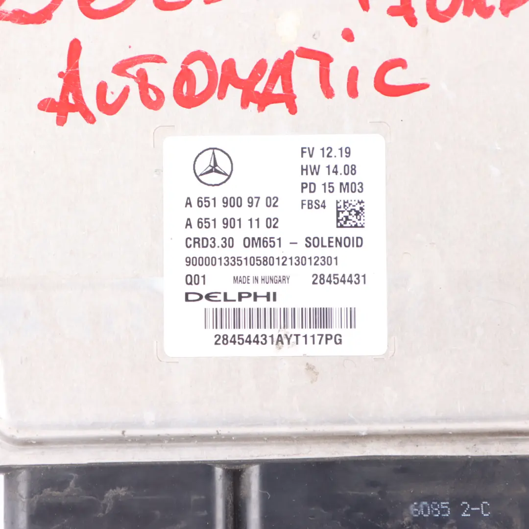 651.930 170HP Boîtier ECU Moteur + Clé pour Mercedes GLA X156 220d à propos du numéro de pièce A6519009702 Mercedes GLA X156 220d 651.930 170HP Boîtier ECU Moteur + Clé - SKU A6519009702-5 - Numéro de pièce A6519009702