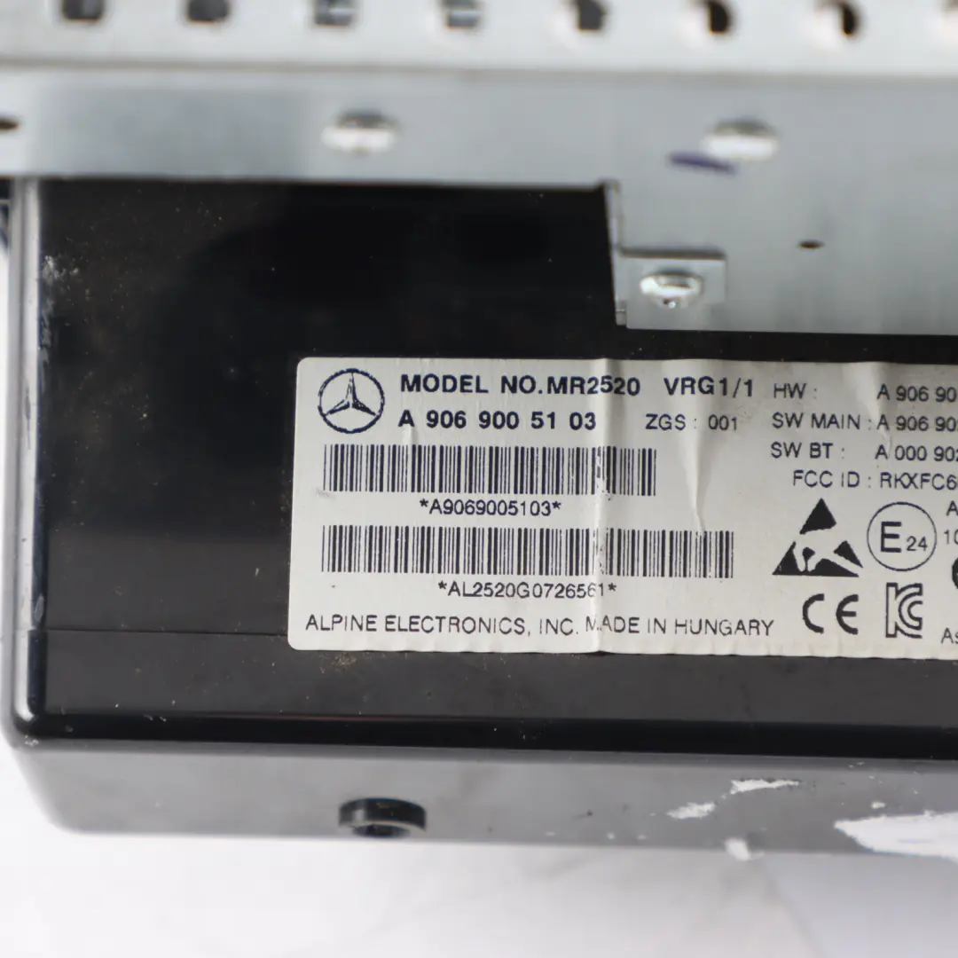 Radio CD Player Audio Bluetooth Head Unit to Mercedes W906 with Part number A9069005103 Mercedes W906 Radio CD Player Audio Bluetooth Head Unit - SKU A9069005103-1 - Part number A9069005103